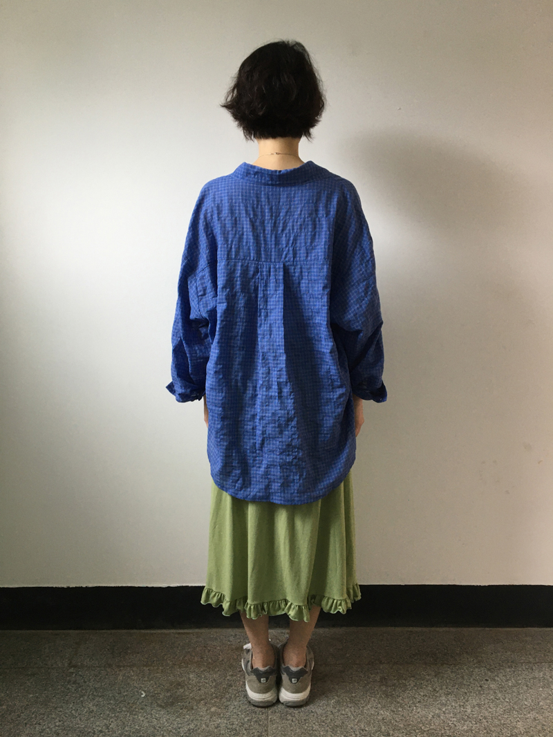 Wave check shirt (4color)