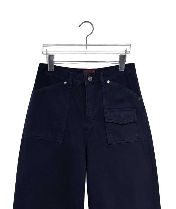 Gaible Front Pocket Straight Cotton Pants