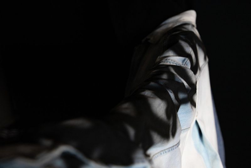 BBD Division Empty Logo Zip Up Denim Jacket (Blue)
