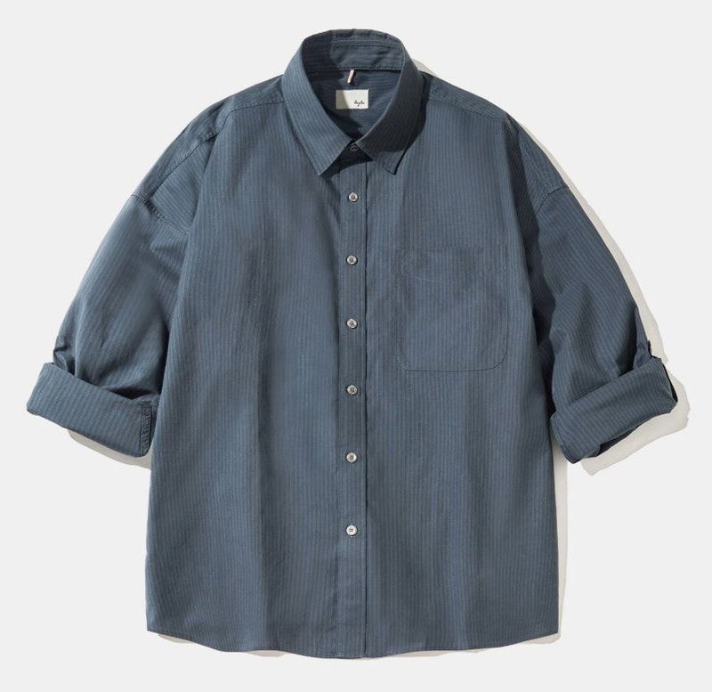 Midnight Pinstripe Shirt S168