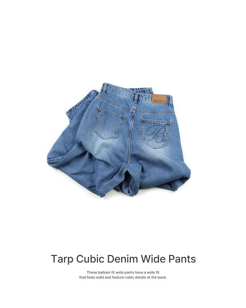 [ORIGINAL] Tough Cubic Denim Wide Pants