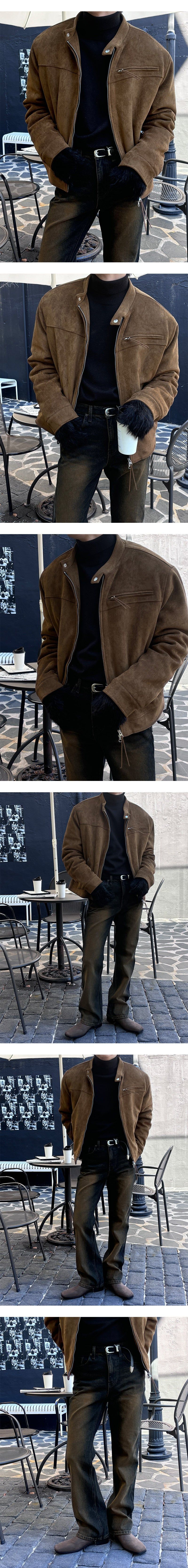 [F/W] Biker suede string jacket(3color)