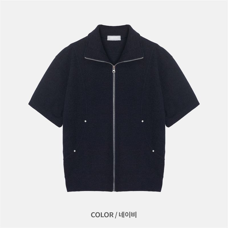Comet Short-Sleeve Knit Zip-Up (6 Colors)