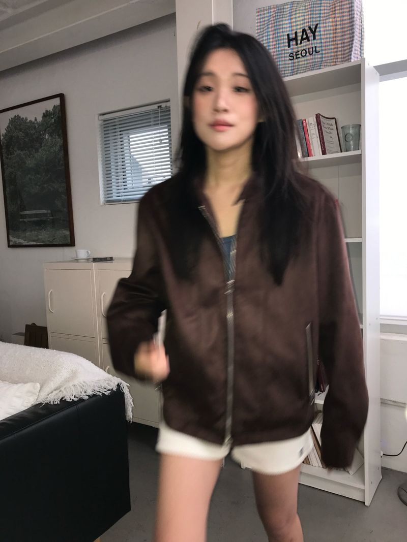 Suede harrington Jacket