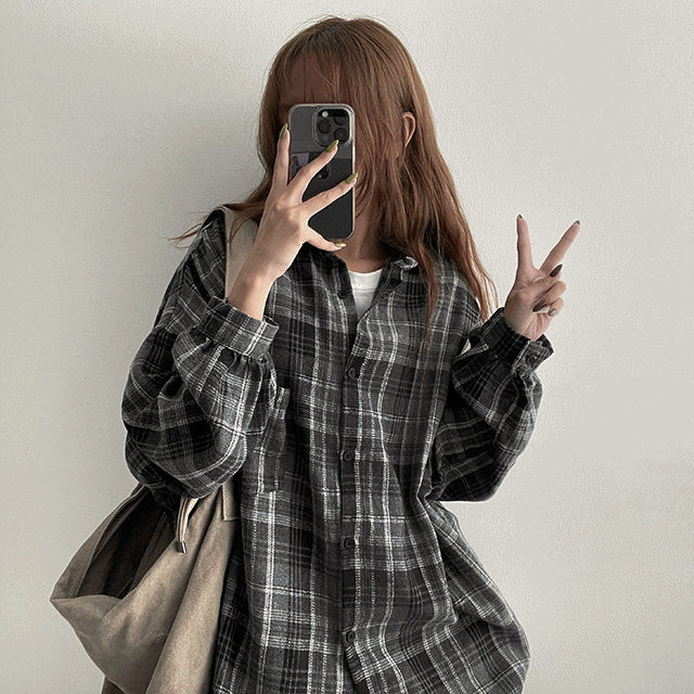 hijjoo（ハイチュー）の「レギンビンテージオーバーサイズチェックシャツ（トップス）」
