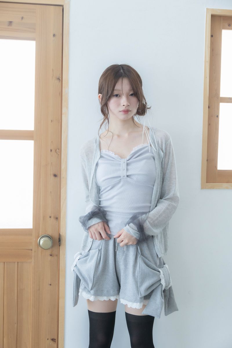 big ribbon pants(gray)