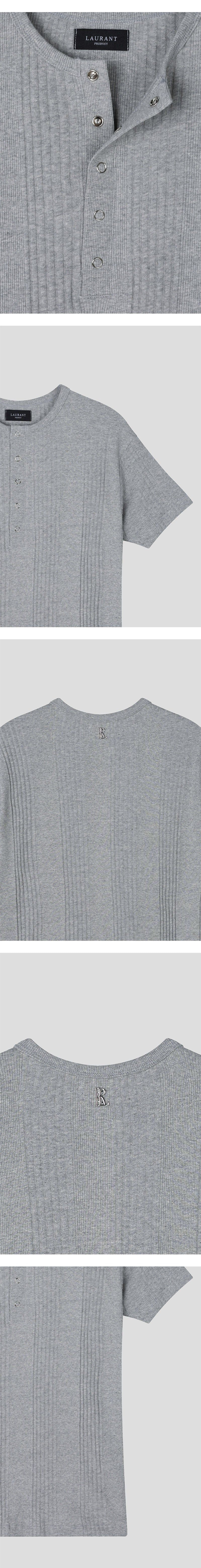 [S/S] High ribbed henry neck half knit(3color)