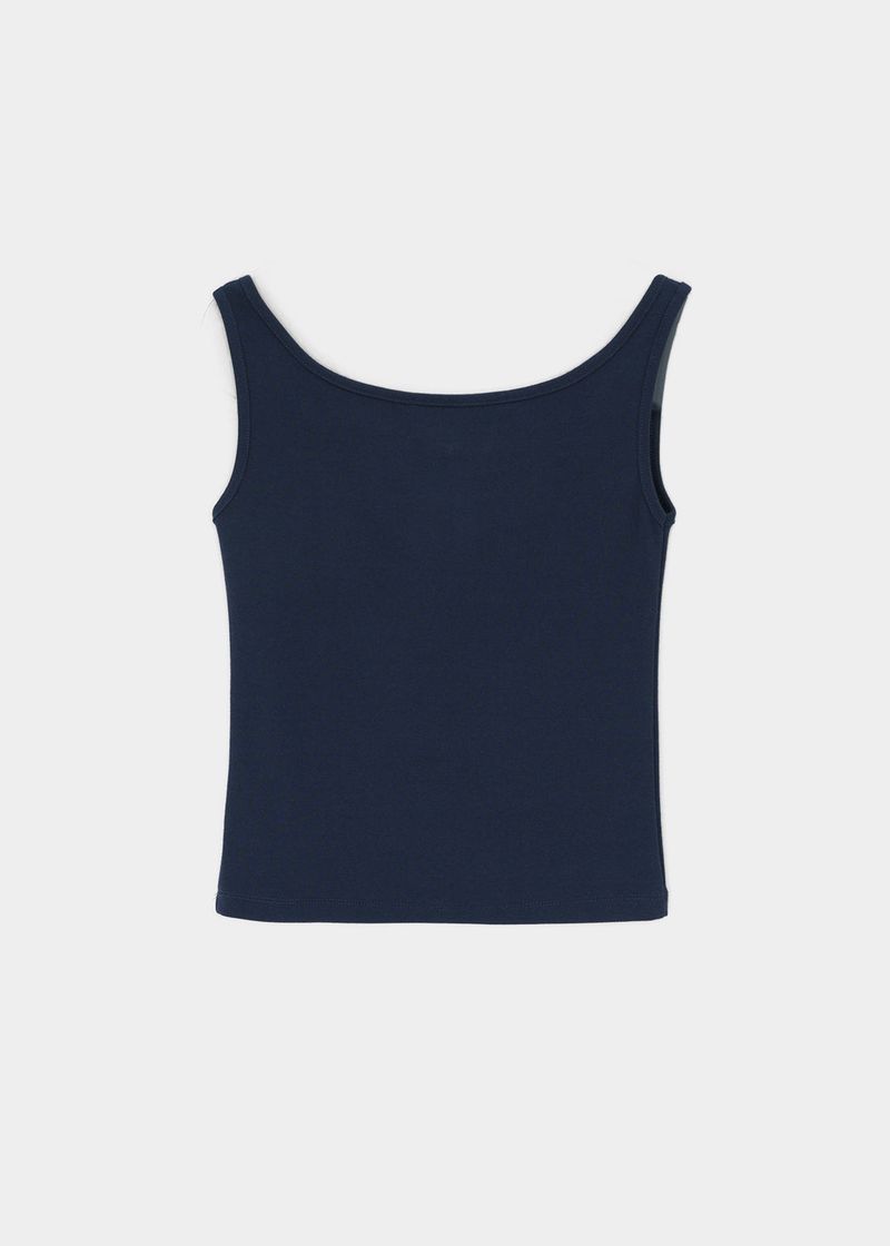 [B-BASIC] Tension Standard Square Henley Neck Sleeveless Top (2 SIZE)