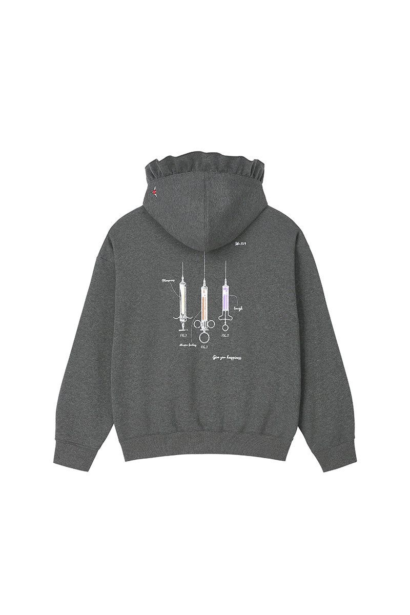 oversize ruffle hoodie