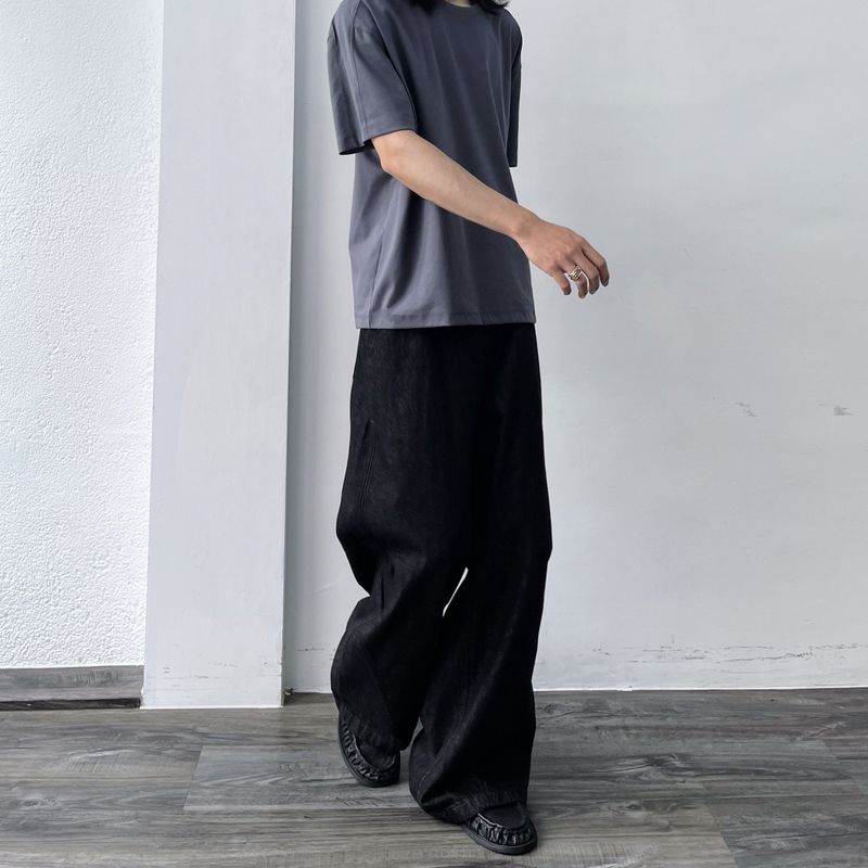 Ink Black Draped Trousers