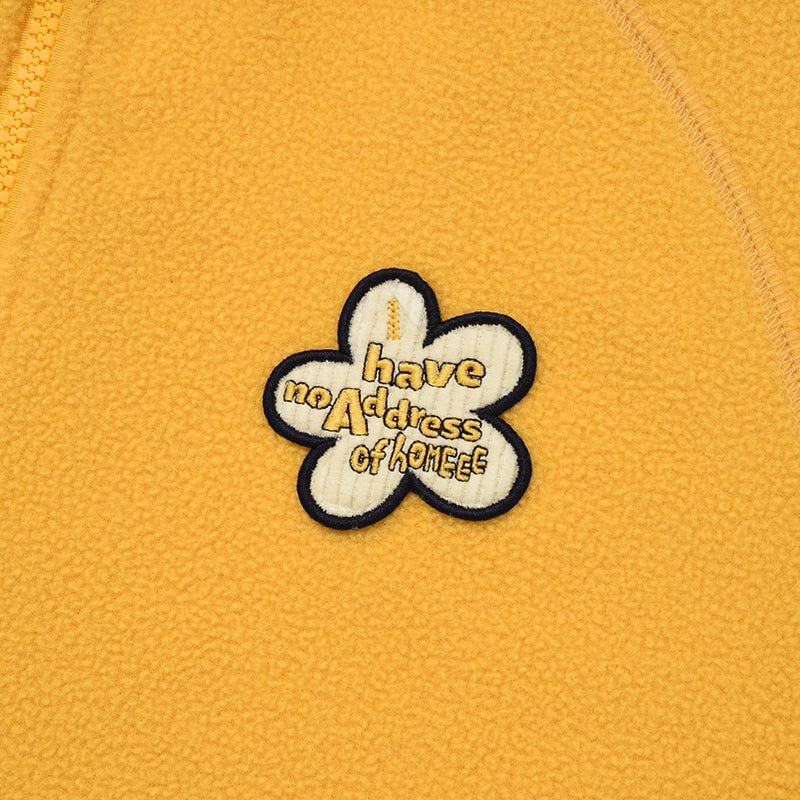 HALF ZIP UP FLEECE TOP [MUSTARD]