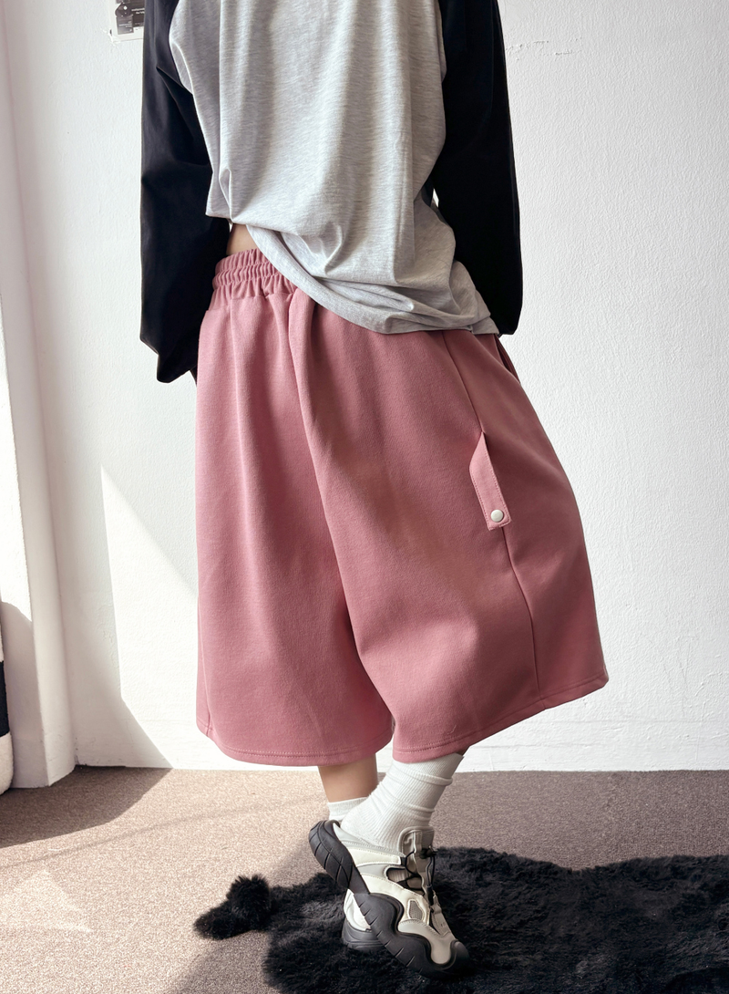 Pinter Snap Color Block Balloon Bermuda Shorts 7color