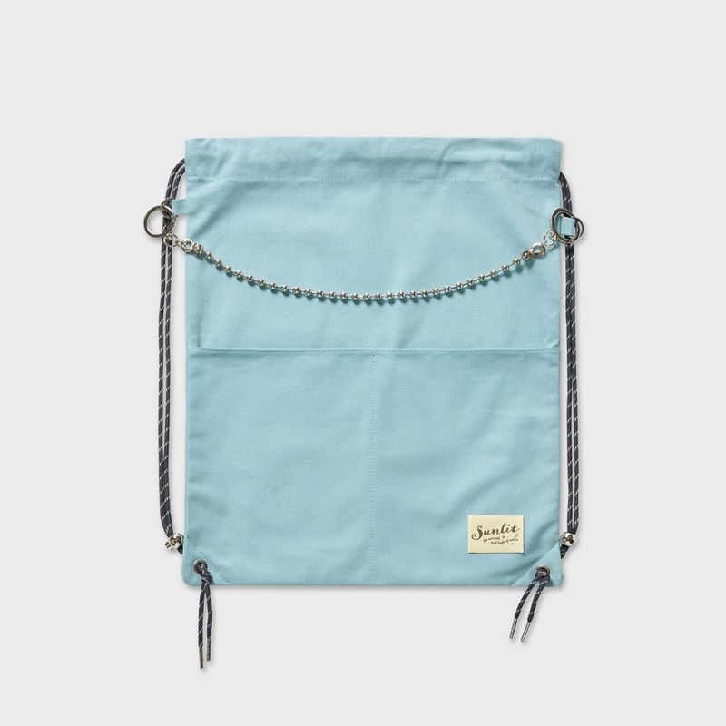 COTTON GYM SACK (FOG BLUE)