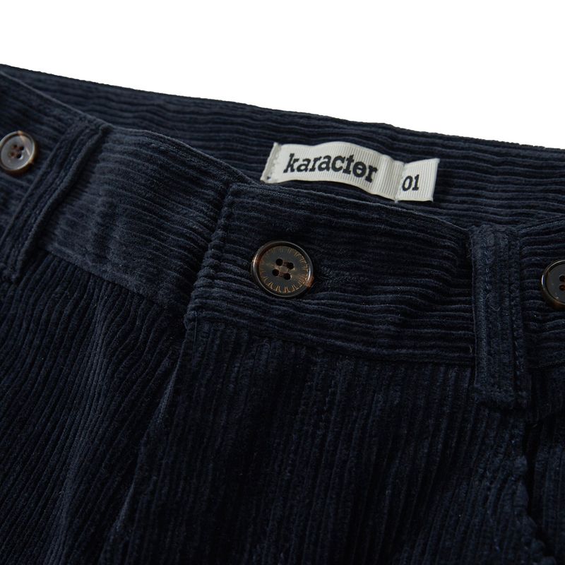 Wonky corduroy pants / Dark navy