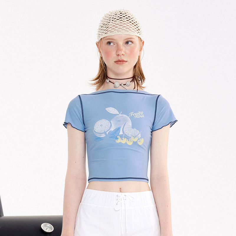 KIRSH（キルシー）の「GRAPHIC POINT SHORT SLEEVE RASHGUARD [SKY]（Swimwear）」