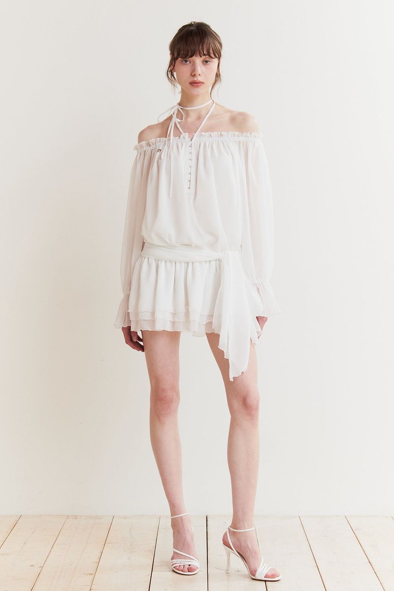 ANGEL HOOK DRESS white