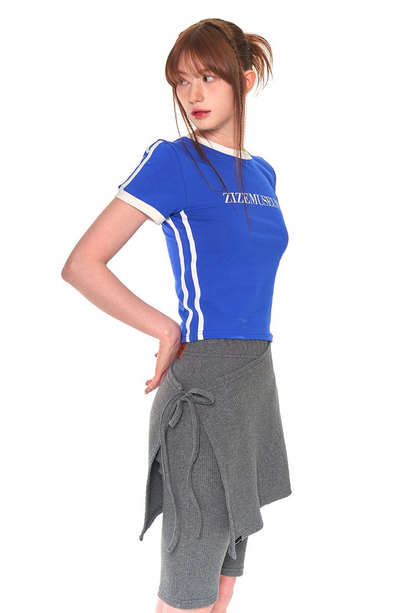 BIKER LAP SKIRT SHORTS (CHARCOAL)