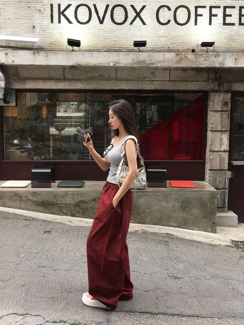 [MADE] Dump, folding nylon wide pants