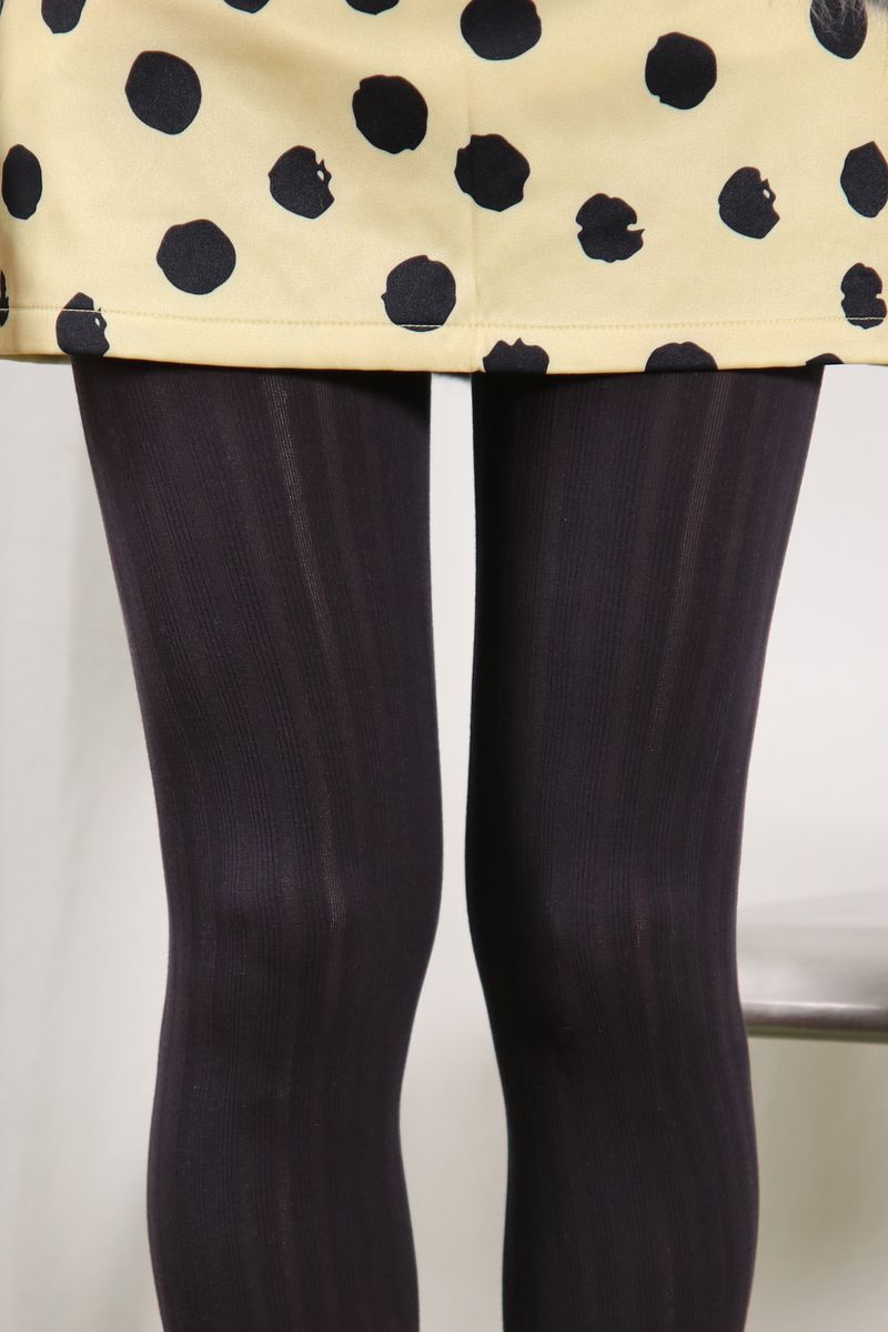 slim hold fit rib tights (gray)