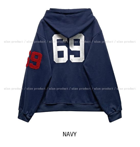 Roho Numbering Patch Overfit Hooded Zip-Up