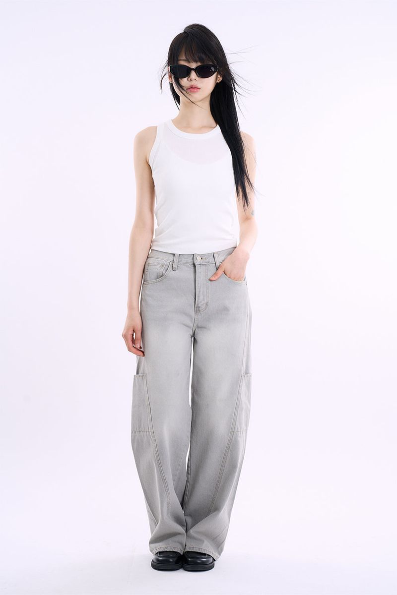 Cookie wide binding cropped sleeveless top