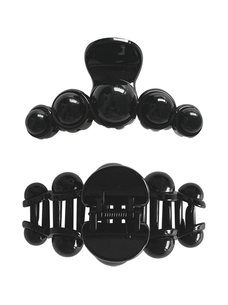 e f o r .（エフォール）の「グロッシーヘアクリップ_ALL BK（ヘアアクセサリー）」