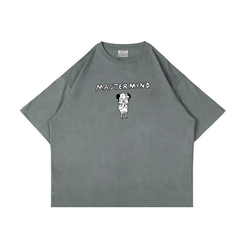 Peanut Stain（ピーナッツ ステイン）の「フェイクナット ステイン マスターマインド グレー ボクシー オーバーサイズ Tシャツ（トップス）」