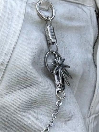 Weed Charm Hook Layered Keychain