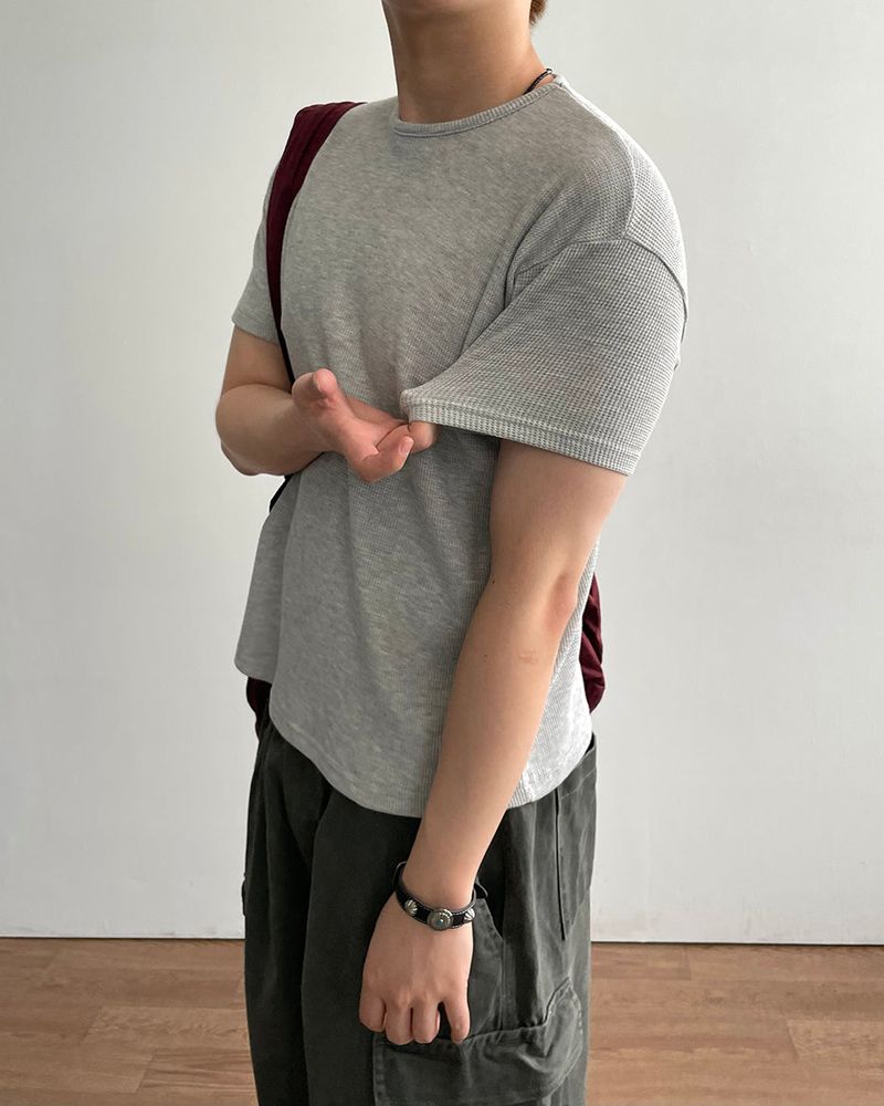 IDF（アイディーエフ）の「Core Cropped Waffle Short Sleeve T（Tops）」
