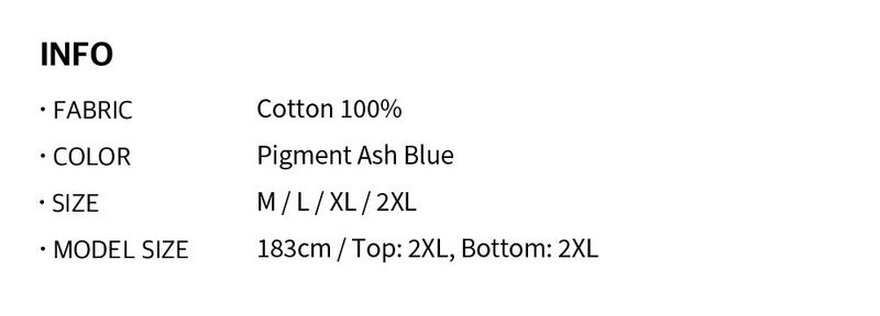 クラックプリントピグメントショートスリーブ Ash Blue