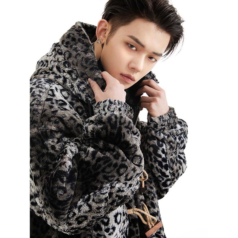 Wooden Toggle Button Fur Jacket