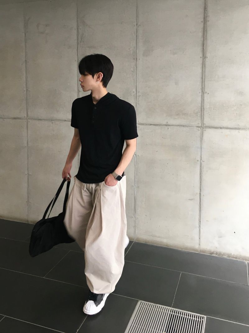 Mier Linen Cut-out Wide Pants 4C