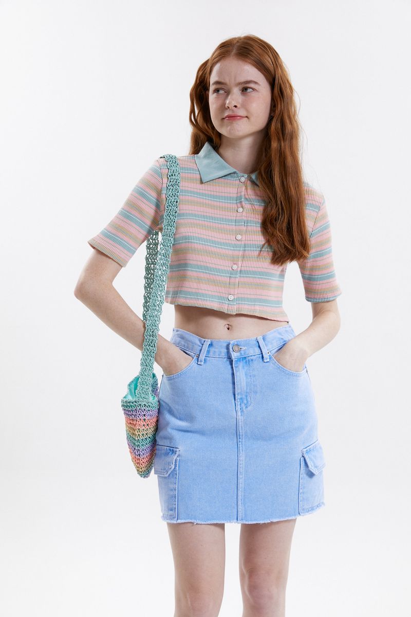 CARGO POCKET COLOR SKIRT