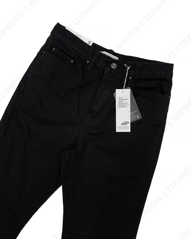 MG601 Semi boot cut black jeans