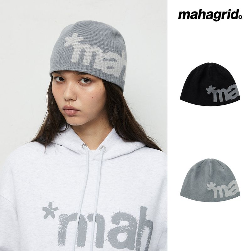 MAH LOGO KNIT BEANIE_BLACK