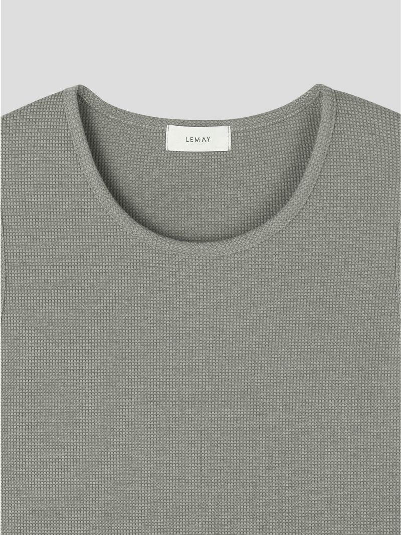 Waffle Crop Sleeveless Tee