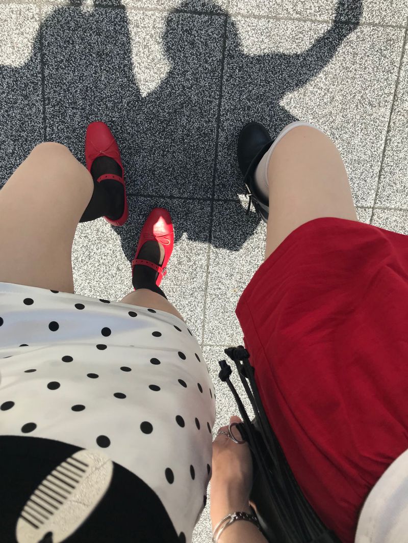 French Glow Dot Satin Mini Skirt