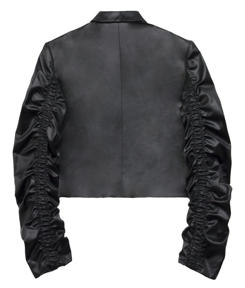 Cropped blazer with sleeve design