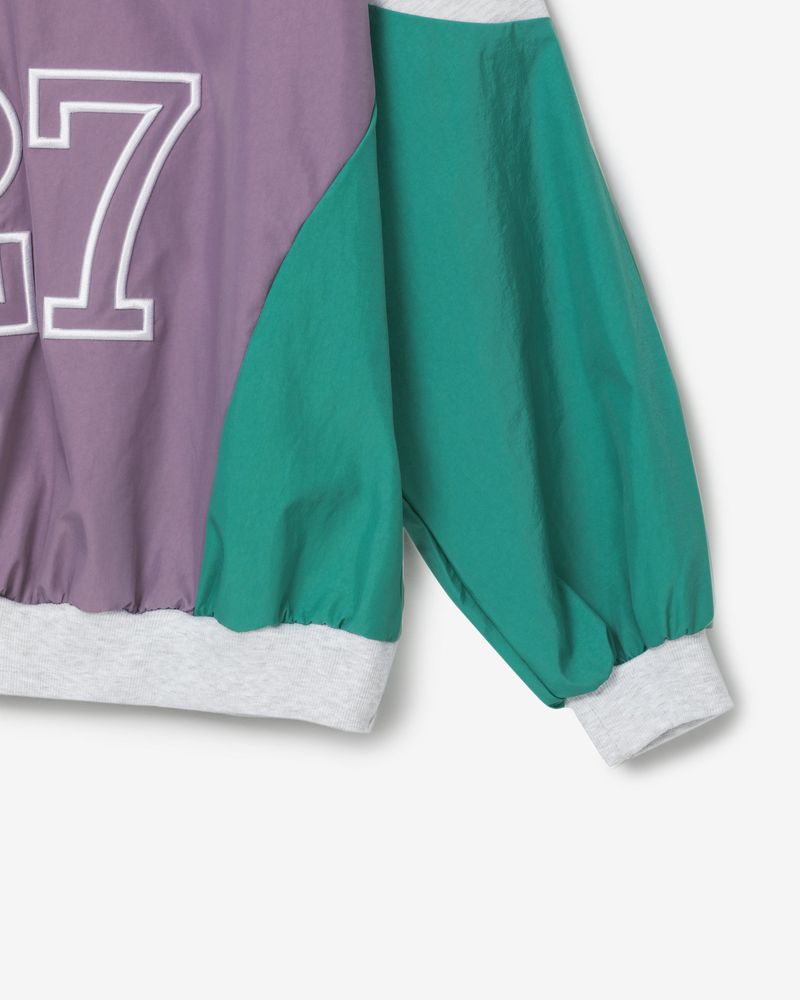 Calico set-up sweatshirts [ white melange ]