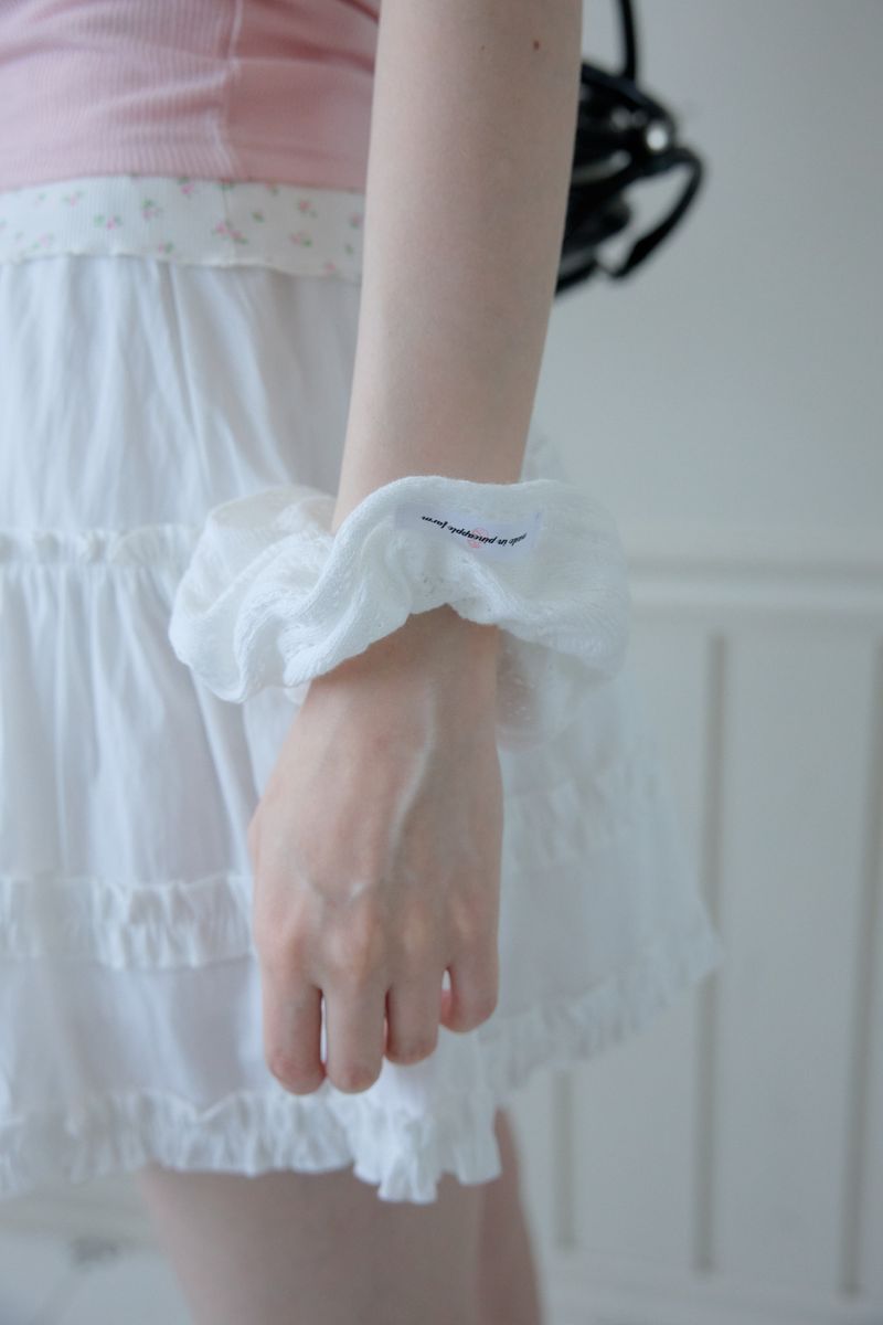 [2PCS 1SET] SOFT PUNCHING KNIT SCRUNCHIE