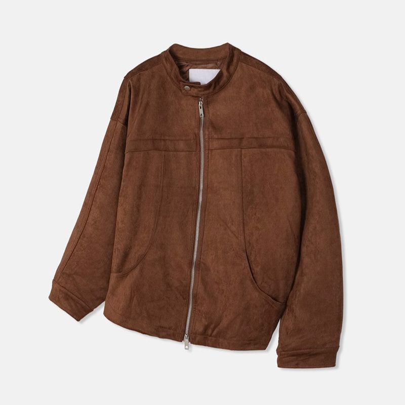 ASCLO Stand Collar Suede Jacket (4color)