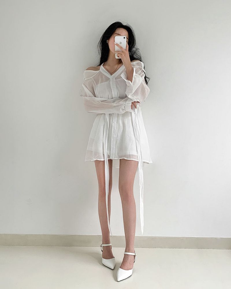 Pure Halter Off Shoulder Blouse + Shorts