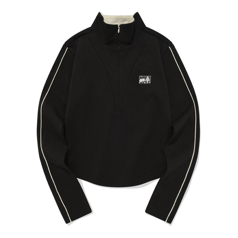 KIRSH（キルシー）の「COLOR POINT HALF ZIP UP LONG SLEEVE [BLACK]（Tops）」