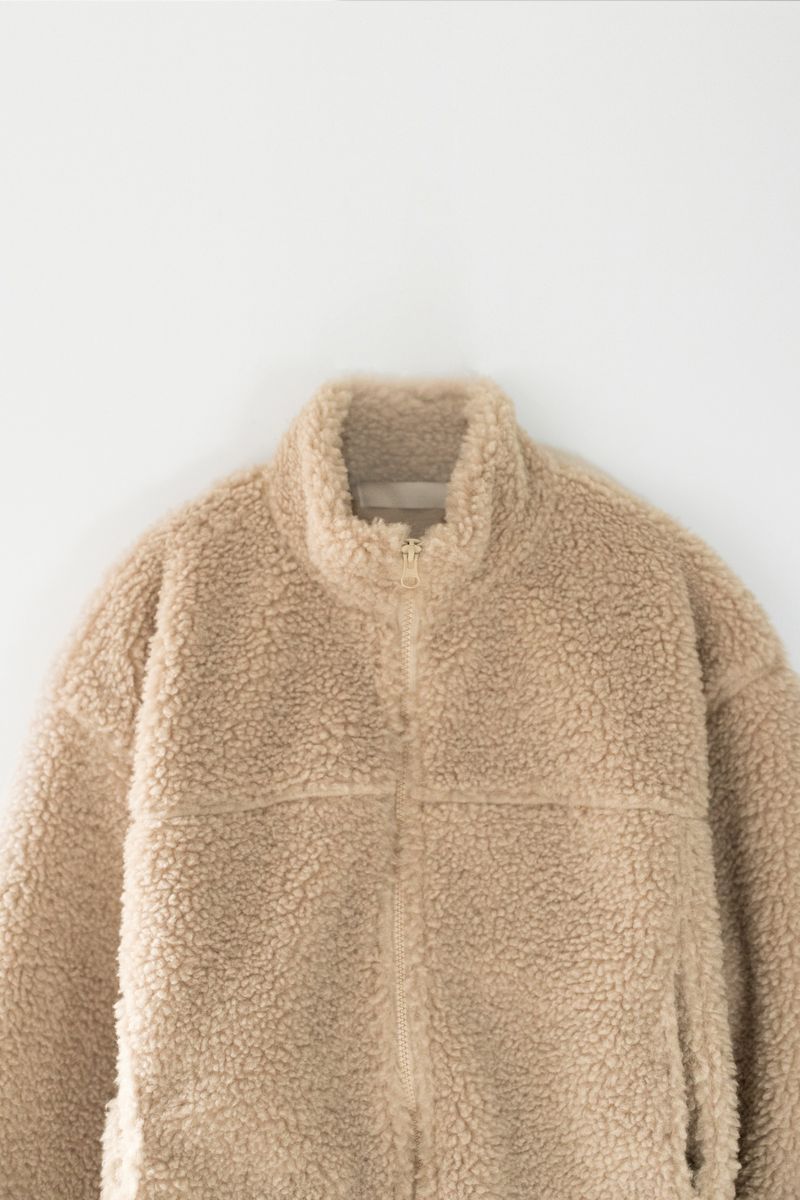 Boucle zip-up (Beige)