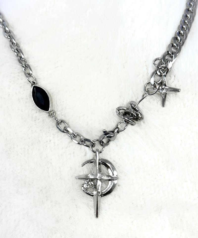 BLACK CRESCENT MOON Necklace