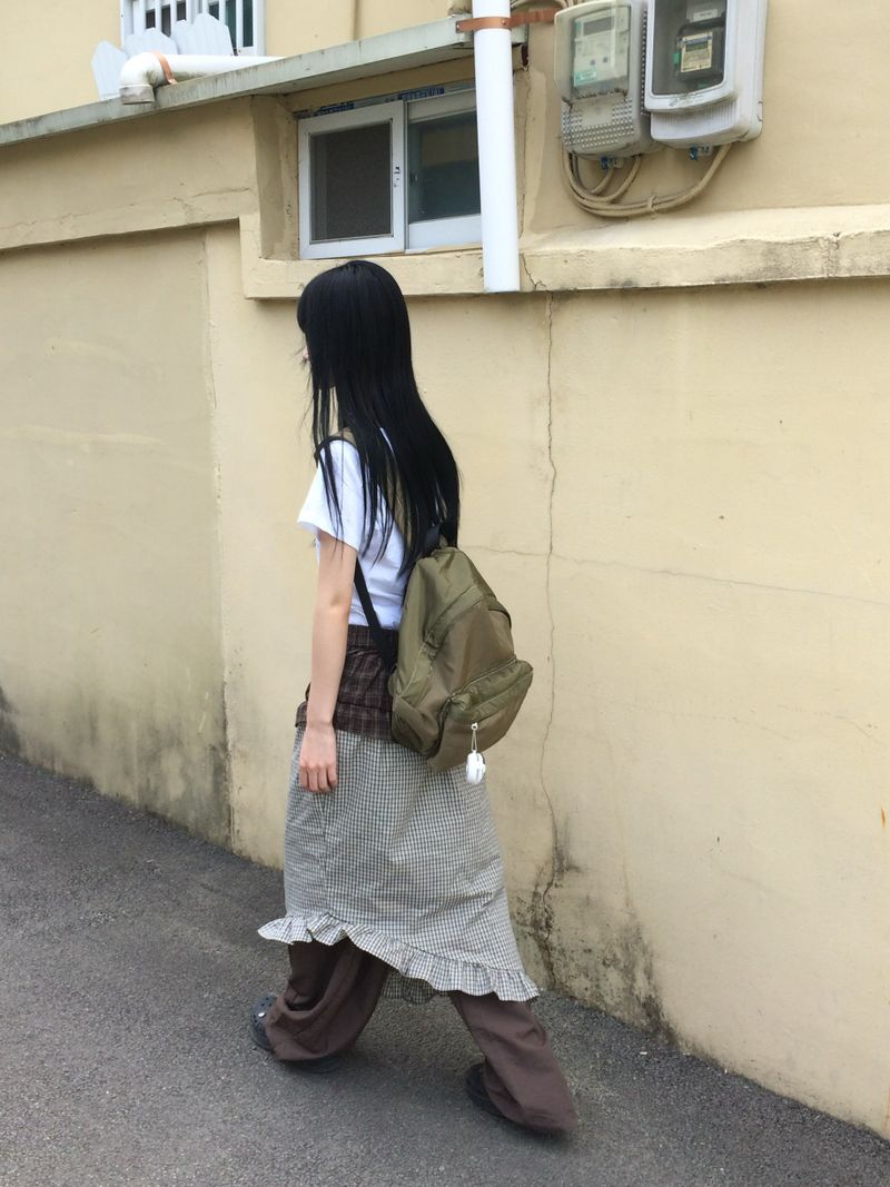 vintage two-tone backpack