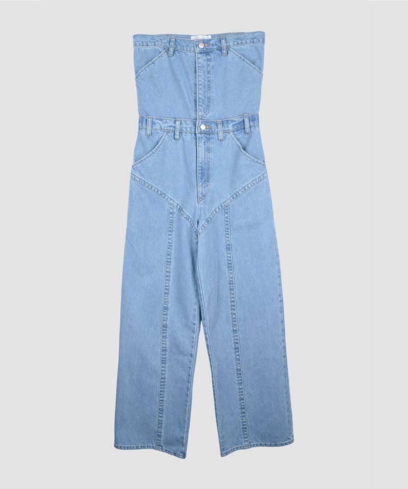 COVERALLS WIDE DENIM PANTS