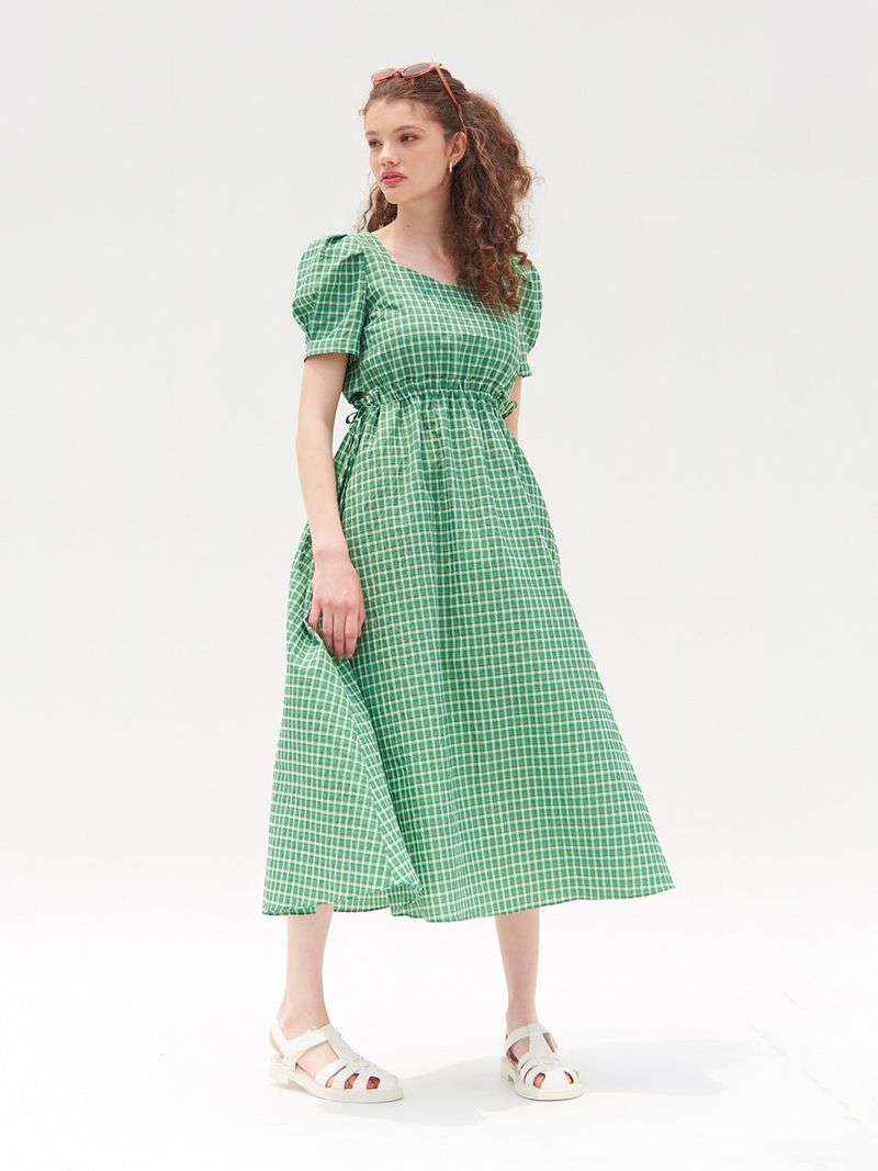 JOLIE PUFF SLEEVES ONEPIECE_GREEN