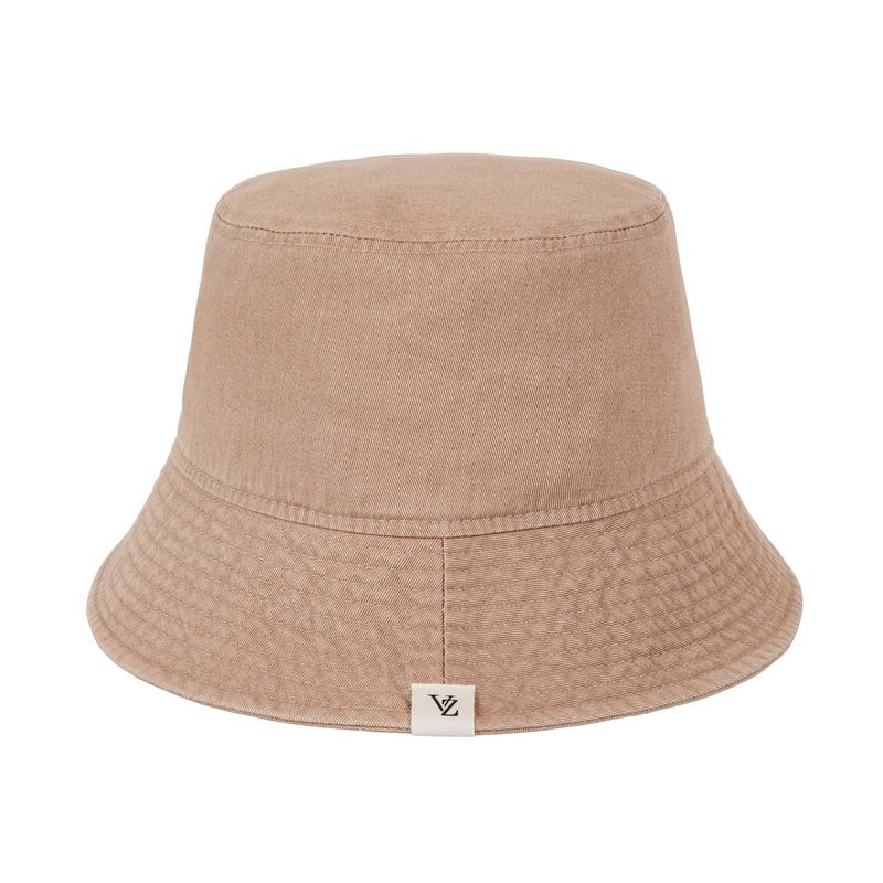 Monogram Label Pigment Bucket Hat Beige