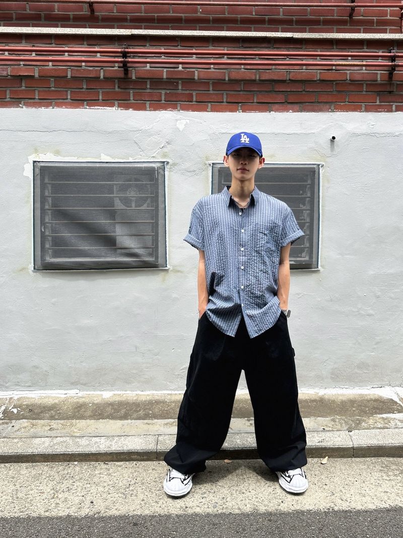 Click Carpenter Cotton Wide Pants 2C